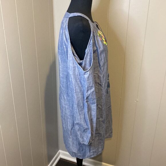 Macbeth Collection by Margaret Josephs Women’s Small Cold Shoulder Embroidered - Picture 4 of 7